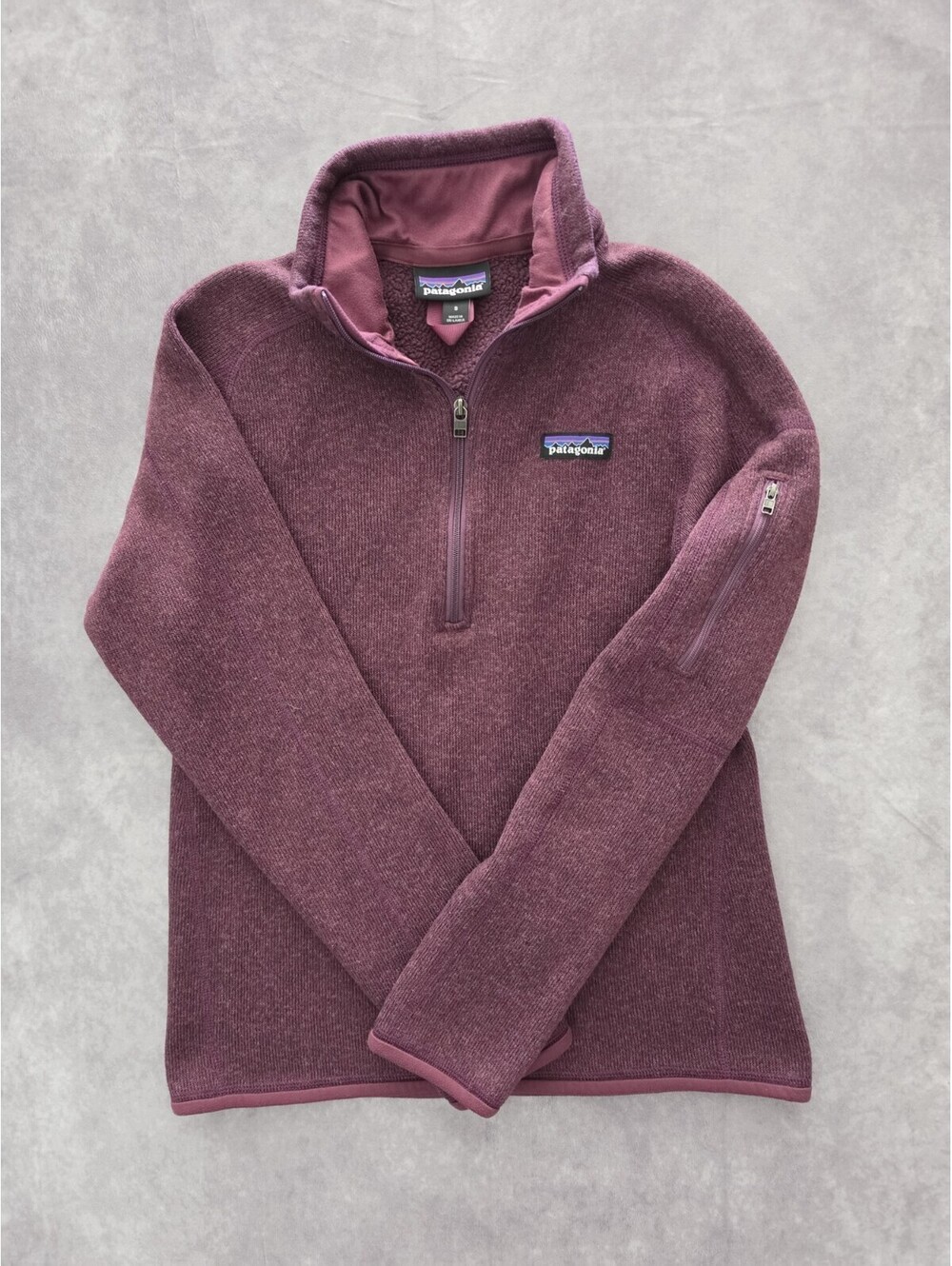 SKU0200 Patagonia Better Sweater 1/4 Zip Fleece Pullover Women's Small Plum